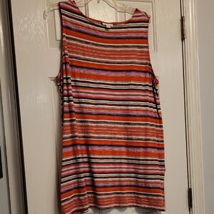 J. Jill Multicolor Striped Tunic 100% Cotton